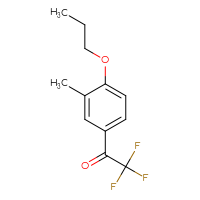 Chemical structure of 2,2,2-trifluoro-1-(3-methyl-4-propoxyphenyl)ethan-1-one - CSSB00103157621