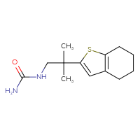 Chemical structure of [2-methyl-2-(4,5,6,7-tetrahydro-1-benzothiophen-2-yl)propyl]urea - CSSB21432463717