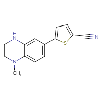 Chemical structure of 5-(1-methyl-1,2,3,4-tetrahydroquinoxalin-6-yl)thiophene-2-carbonitrile - CSSB00153394818