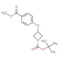 Chemical structure of tert-butyl 3-[4-(methoxycarbonyl)phenoxy]azetidine-1-carboxylate - CSSB00010211172