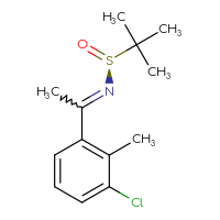 Chemical structure of (S)-N-[1-(3-chloro-2-methylphenyl)ethylidene]-2-methylpropane-2-sulfinamide - CSSB21331808209