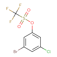 Chemical structure of 3-bromo-5-chlorophenyl trifluoromethanesulfonate - CSSB00153410816