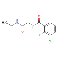 Chemical structure of 2-[(2,3-dichlorophenyl)formamido]-N-ethylacetamide - CSSB00103386029