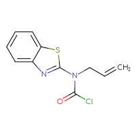 Chemical structure of N-(1,3-benzothiazol-2-yl)-N-(prop-2-en-1-yl)carbamoyl chloride - CSSB15015652628