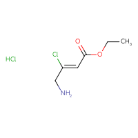 Chemical structure of ethyl (2Z)-4-amino-3-chlorobut-2-enoate hydrochloride - CSSB00025791770