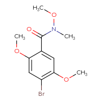 Chemical structure of 4-bromo-N,2,5-trimethoxy-N-methylbenzamide - CSSB01395048115
