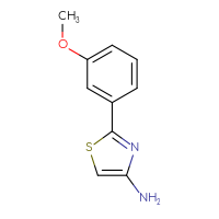 Chemical structure of 2-(3-methoxyphenyl)-1,3-thiazol-4-amine - CSSB00012362658