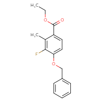 Chemical structure of ethyl 4-(benzyloxy)-3-fluoro-2-methylbenzoate - CSSB03440288456