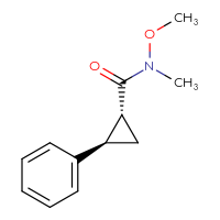 Chemical structure of (1R,2R)-N-methoxy-N-methyl-2-phenylcyclopropane-1-carboxamide - CSSB00103313069