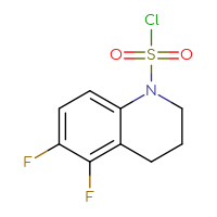 Chemical structure of 5,6-difluoro-1,2,3,4-tetrahydroquinoline-1-sulfonyl chloride - CSSB14959847396