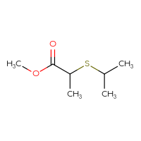 Chemical structure of methyl 2-(propan-2-ylsulfanyl)propanoate - CSSB00011201956