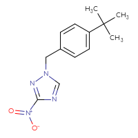 Chemical structure of 1-[(4-tert-butylphenyl)methyl]-3-nitro-1H-1,2,4-triazole - CSSB00026325655