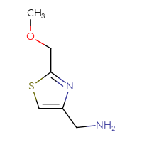 Chemical structure of 1-[2-(methoxymethyl)-1,3-thiazol-4-yl]methanamine - CSSB00000733050