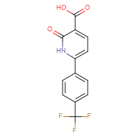 Chemical structure of 2-oxo-6-[4-(trifluoromethyl)phenyl]-1,2-dihydropyridine-3-carboxylic acid - CSSB00056431323