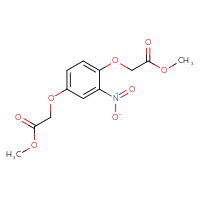 Chemical structure of methyl 2-[4-(2-methoxy-2-oxoethoxy)-2-nitrophenoxy]acetate - CSSB00020600432