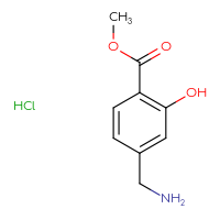 Chemical structure of methyl 4-(aminomethyl)-2-hydroxybenzoate hydrochloride - CSSB20963518914