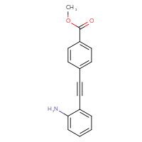 Chemical structure of methyl 4-[2-(2-aminophenyl)ethynyl]benzoate - CSSB00103147182
