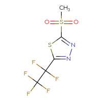 Chemical structure of 2-methanesulfonyl-5-(1,1,2,2,2-pentafluoroethyl)-1,3,4-thiadiazole - CSSB14901605741