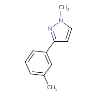 Chemical structure of 1-methyl-3-(3-methylphenyl)-1H-pyrazole - CSSB00032606256