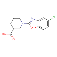 Chemical structure of 1-(5-chloro-1,3-benzoxazol-2-yl)piperidine-3-carboxylic acid - CSSB00020595368