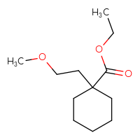 Chemical structure of ethyl 1-(2-methoxyethyl)cyclohexane-1-carboxylate - CSSB00157638262