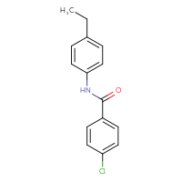 Chemical structure of 4-chloro-N-(4-ethylphenyl)benzamide - CSSB00028012051