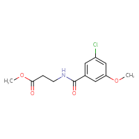 Chemical structure of methyl 3-[(3-chloro-5-methoxyphenyl)formamido]propanoate - CSSB02006126549