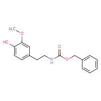 Chemical structure of benzyl N-[2-(4-hydroxy-3-methoxyphenyl)ethyl]carbamate - CSSB00114176035