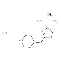 Chemical structure of 4-[(4-tert-butyl-1,3-thiazol-2-yl)methyl]piperidine hydrochloride - CSSB00000727912