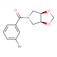 Chemical structure of (3aR,6aS)-5-(3-bromobenzoyl)-hexahydro-[1,3]dioxolo[4,5-c]pyrrole - CSSB01136764702