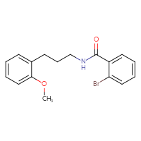 Chemical structure of 2-bromo-N-[3-(2-methoxyphenyl)propyl]benzamide - CSSB15304192070