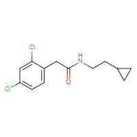 Chemical structure of N-(2-cyclopropylethyl)-2-(2,4-dichlorophenyl)acetamide - CSSB01999119686