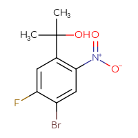 Chemical structure of 2-(4-bromo-5-fluoro-2-nitrophenyl)propan-2-ol - CSSB21246273636