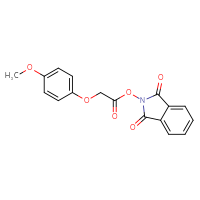 Chemical structure of 1,3-dioxo-2,3-dihydro-1H-isoindol-2-yl 2-(4-methoxyphenoxy)acetate - CSSB00050326917