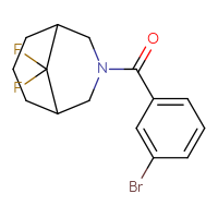 Chemical structure of 3-(3-bromobenzoyl)-9,9-difluoro-3-azabicyclo[3.3.1]nonane - CSSB02514650902