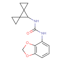 Chemical structure of 1-(2H-1,3-benzodioxol-4-yl)-3-{dispiro[2.0.2⁴.1³]heptan-7-yl}urea - CSSB01231145885