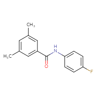 Chemical structure of N-(4-fluorophenyl)-3,5-dimethylbenzamide - CSSB00047239754