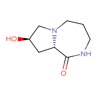 Chemical structure of (8R,9aS)-8-hydroxy-octahydro-1H-pyrrolo[1,2-a][1,4]diazepin-1-one - CSSB00015474444