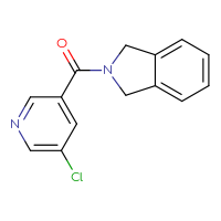 Chemical structure of 2-(5-chloropyridine-3-carbonyl)-2,3-dihydro-1H-isoindole - CSSB00085266889