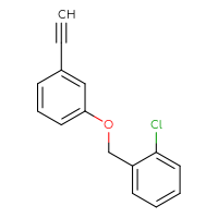 Chemical structure of 1-chloro-2-[(3-ethynylphenoxy)methyl]benzene - CSSB00020653750