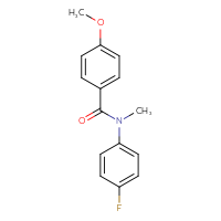 Chemical structure of N-(4-fluorophenyl)-4-methoxy-N-methylbenzamide - CSSB00046661375