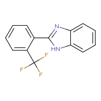 Chemical structure of 2-[2-(trifluoromethyl)phenyl]-1H-1,3-benzodiazole - CSSB00000758741