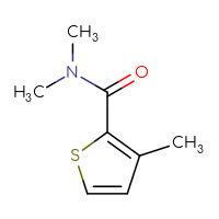 Chemical structure of N,N,3-trimethylthiophene-2-carboxamide - CSSB00000159548