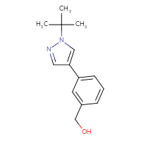Chemical structure of [3-(1-tert-butyl-1H-pyrazol-4-yl)phenyl]methanol - CSSB00051800626