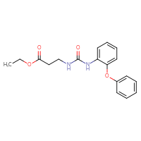 Chemical structure of ethyl 3-{[(2-phenoxyphenyl)carbamoyl]amino}propanoate - CSSB00246098626