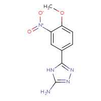 Chemical structure of 5-(4-methoxy-3-nitrophenyl)-4H-1,2,4-triazol-3-amine - CSSB00000639931