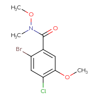 Chemical structure of 2-bromo-4-chloro-N,5-dimethoxy-N-methylbenzamide - CSSB21151593965