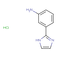 Chemical structure of 3-(1H-imidazol-2-yl)aniline hydrochloride - CSSB00020635897
