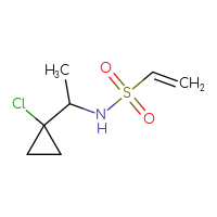 Chemical structure of N-[1-(1-chlorocyclopropyl)ethyl]ethene-1-sulfonamide - CSMB21332072838