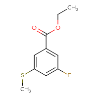 Chemical structure of ethyl 3-fluoro-5-(methylsulfanyl)benzoate - CSSB03551713185
